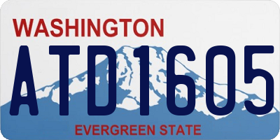 WA license plate ATD1605