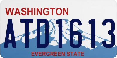 WA license plate ATD1613