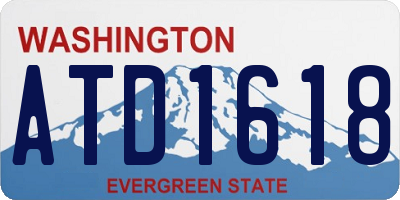 WA license plate ATD1618