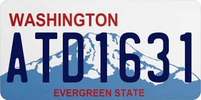 WA license plate ATD1631
