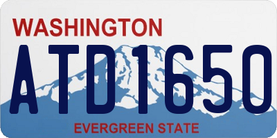 WA license plate ATD1650