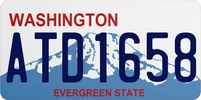 WA license plate ATD1658