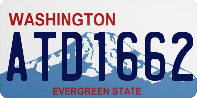 WA license plate ATD1662