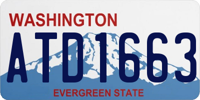 WA license plate ATD1663