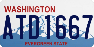 WA license plate ATD1667