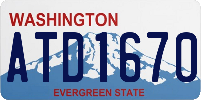 WA license plate ATD1670