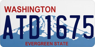 WA license plate ATD1675