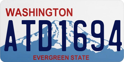 WA license plate ATD1694