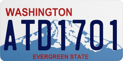 WA license plate ATD1701