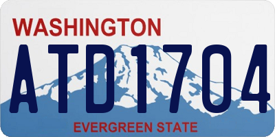 WA license plate ATD1704