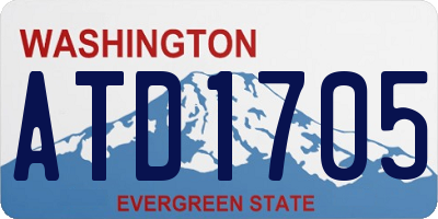 WA license plate ATD1705