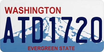 WA license plate ATD1720