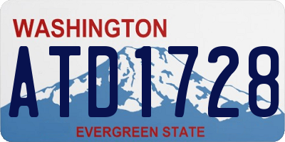WA license plate ATD1728