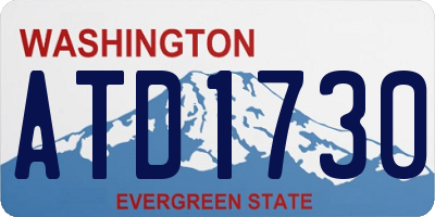 WA license plate ATD1730