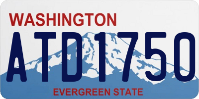WA license plate ATD1750