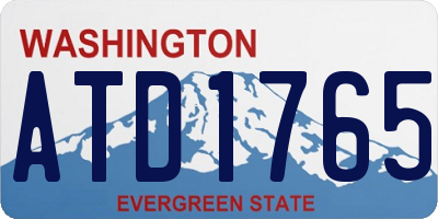 WA license plate ATD1765