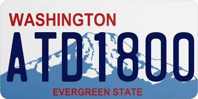 WA license plate ATD1800