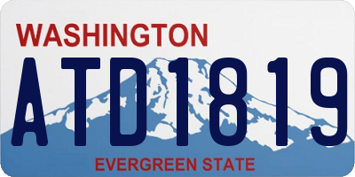 WA license plate ATD1819