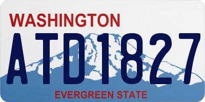 WA license plate ATD1827