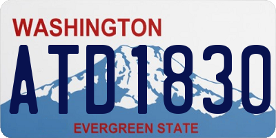 WA license plate ATD1830