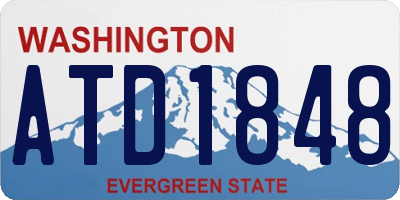 WA license plate ATD1848
