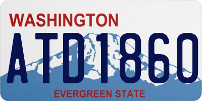 WA license plate ATD1860