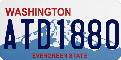 WA license plate ATD1880