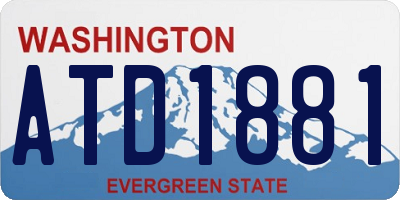 WA license plate ATD1881