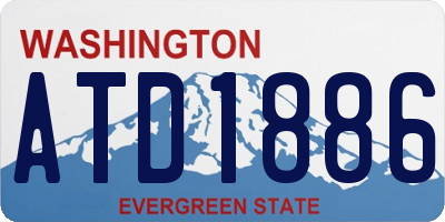 WA license plate ATD1886