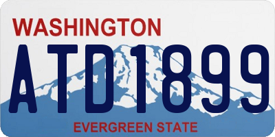 WA license plate ATD1899