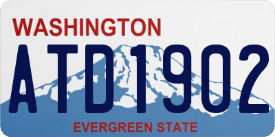 WA license plate ATD1902