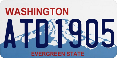 WA license plate ATD1905