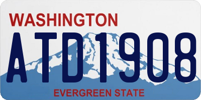 WA license plate ATD1908