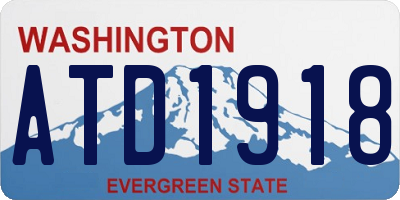 WA license plate ATD1918