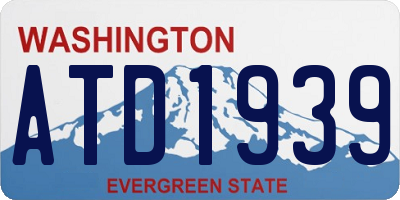 WA license plate ATD1939