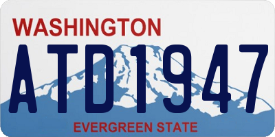 WA license plate ATD1947