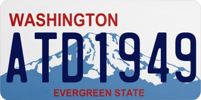 WA license plate ATD1949