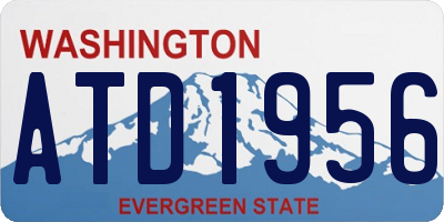 WA license plate ATD1956