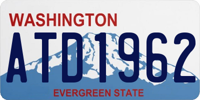 WA license plate ATD1962