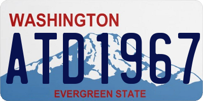 WA license plate ATD1967