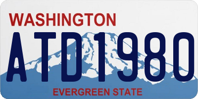 WA license plate ATD1980