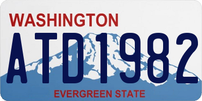 WA license plate ATD1982