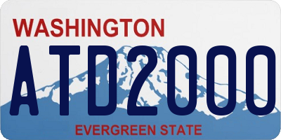 WA license plate ATD2000