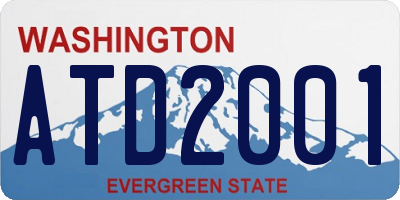 WA license plate ATD2001