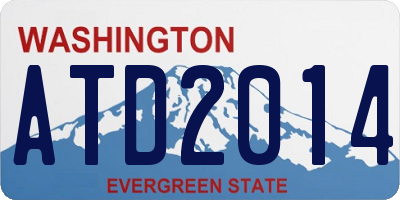 WA license plate ATD2014