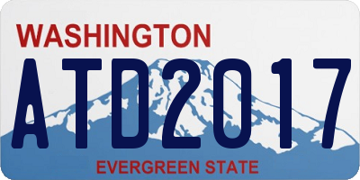 WA license plate ATD2017
