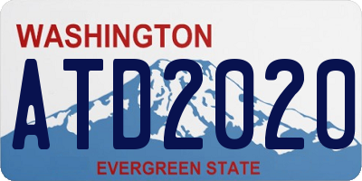 WA license plate ATD2020