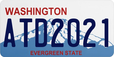 WA license plate ATD2021