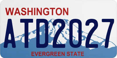 WA license plate ATD2027
