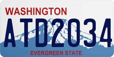 WA license plate ATD2034